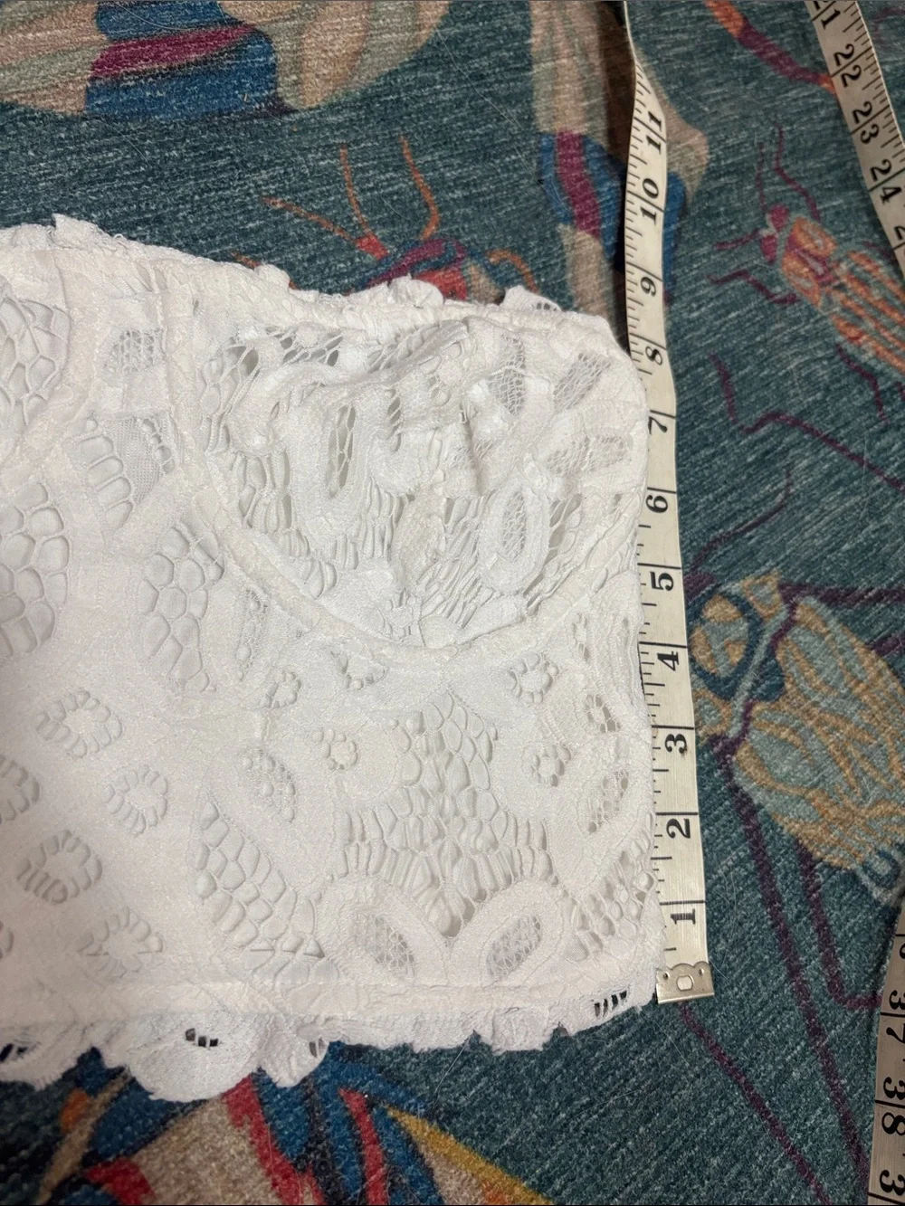 Free People Adella Corset Bra - White Lace S